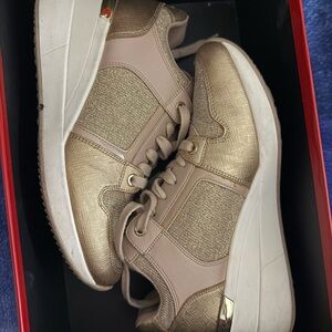 Aldo Gold and Cream Women's Sneakers